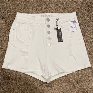 White high waisted shorts from Charlotte Russe!
